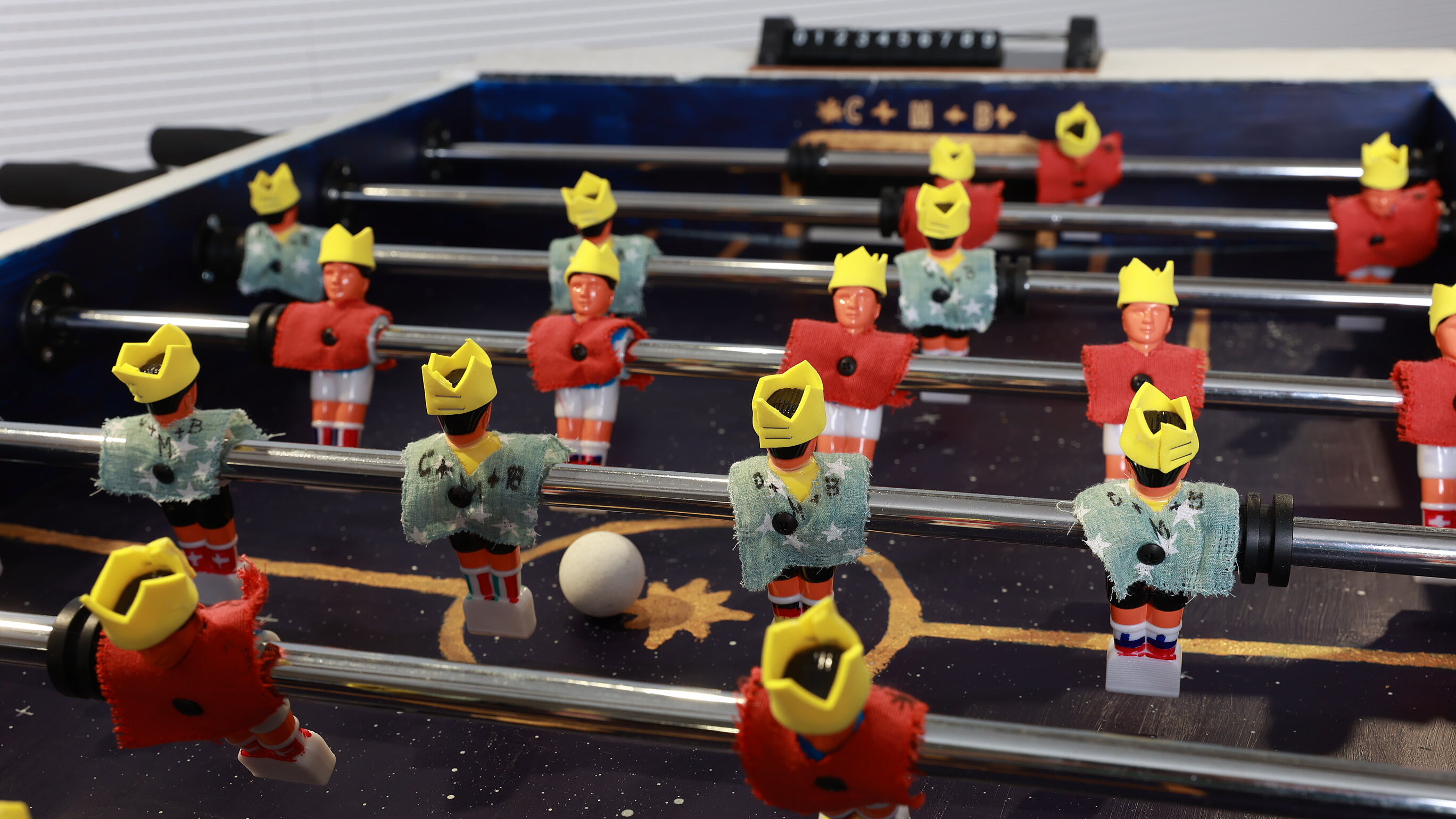 Tischfußballtisch, der Dreikönigs-Wuzler.