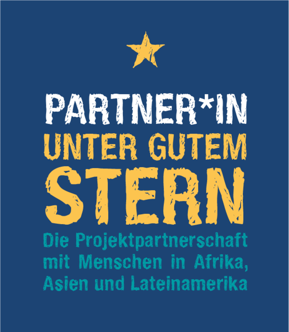 Logo "Partner*in unter gutem Stern. Die Projektpartnerschaft mit Menschen in Afrika, Asien und Lateinamerika."
