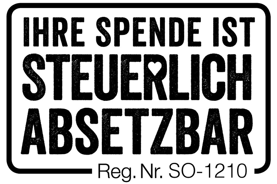 Stempel: "Ihre Spende ist steuerlich absetzbar"